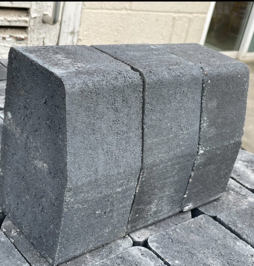 Charcoal kerb blocks for driveway edging