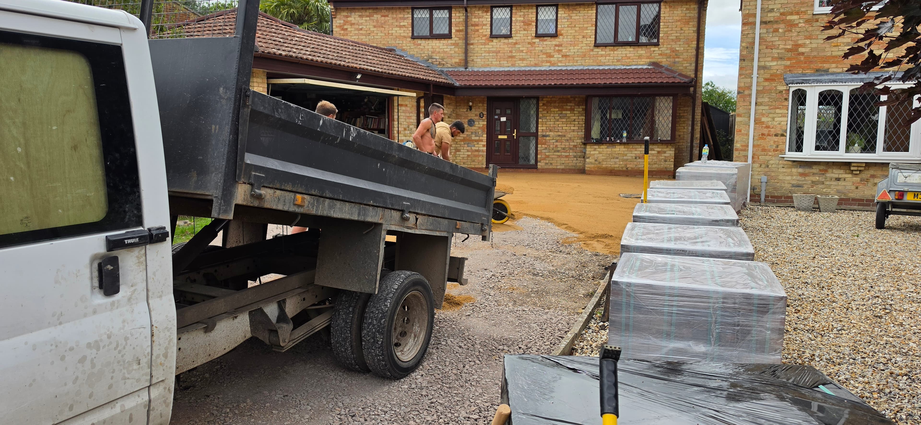 Block paving driveway, Bristol