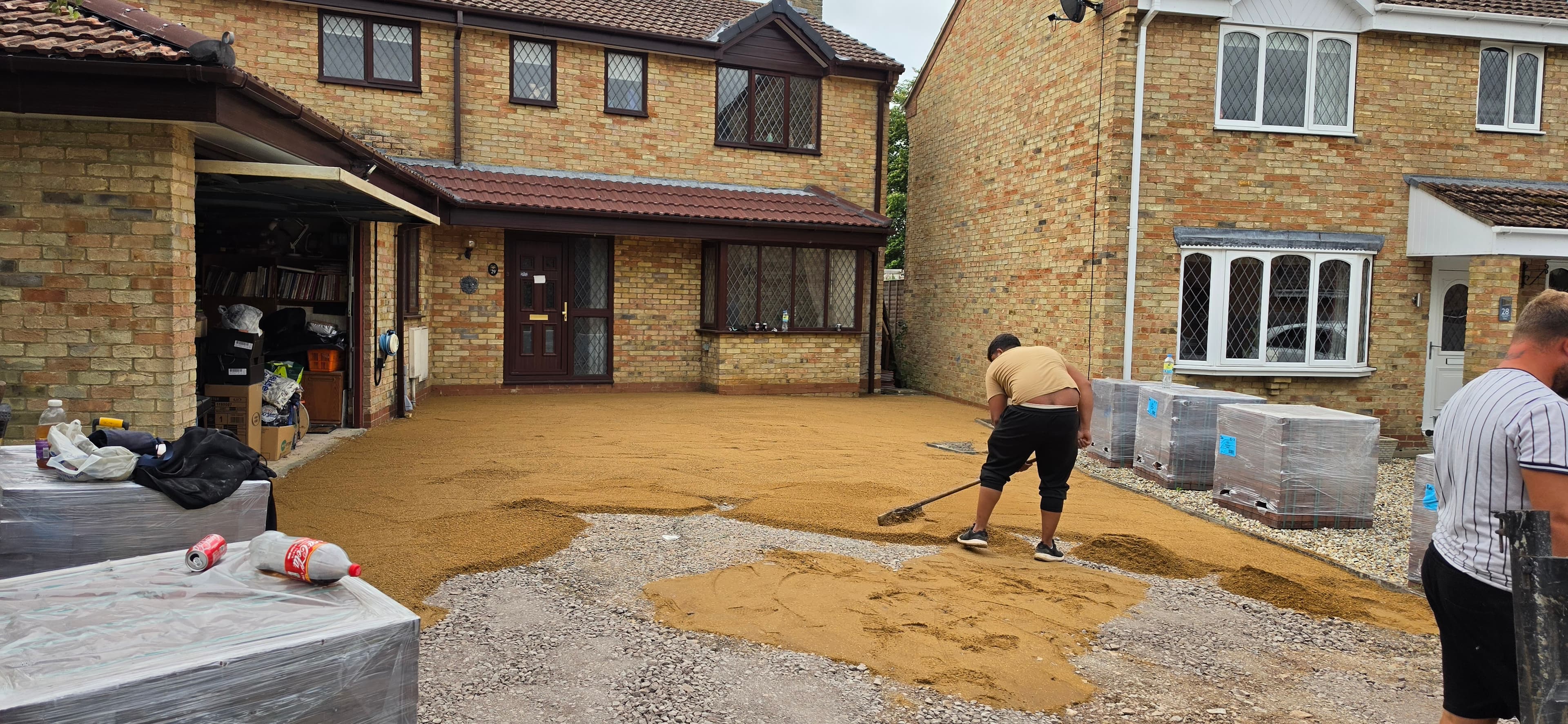 Block paving driveway, Bristol