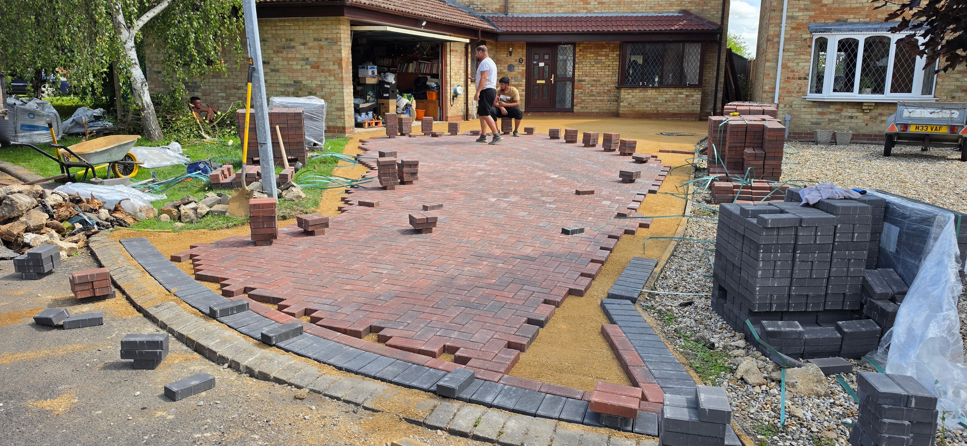 Block paving driveway, Bristol