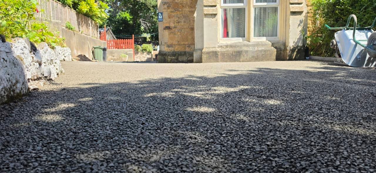 Fresh permeable concrete base installed in Weston-super-Mare before resin bound surfacing