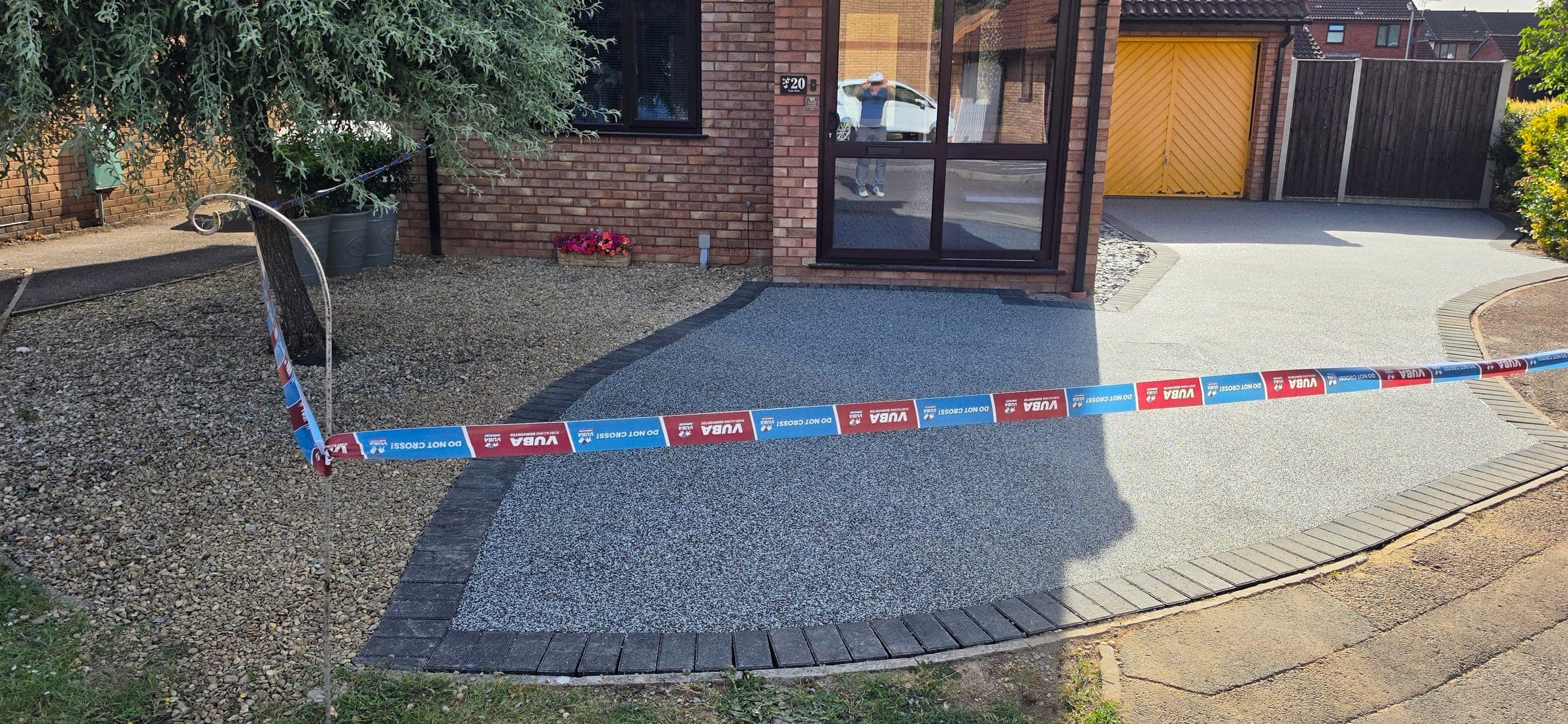 New Palazzo resin driveway with charcoal block border, Taunton