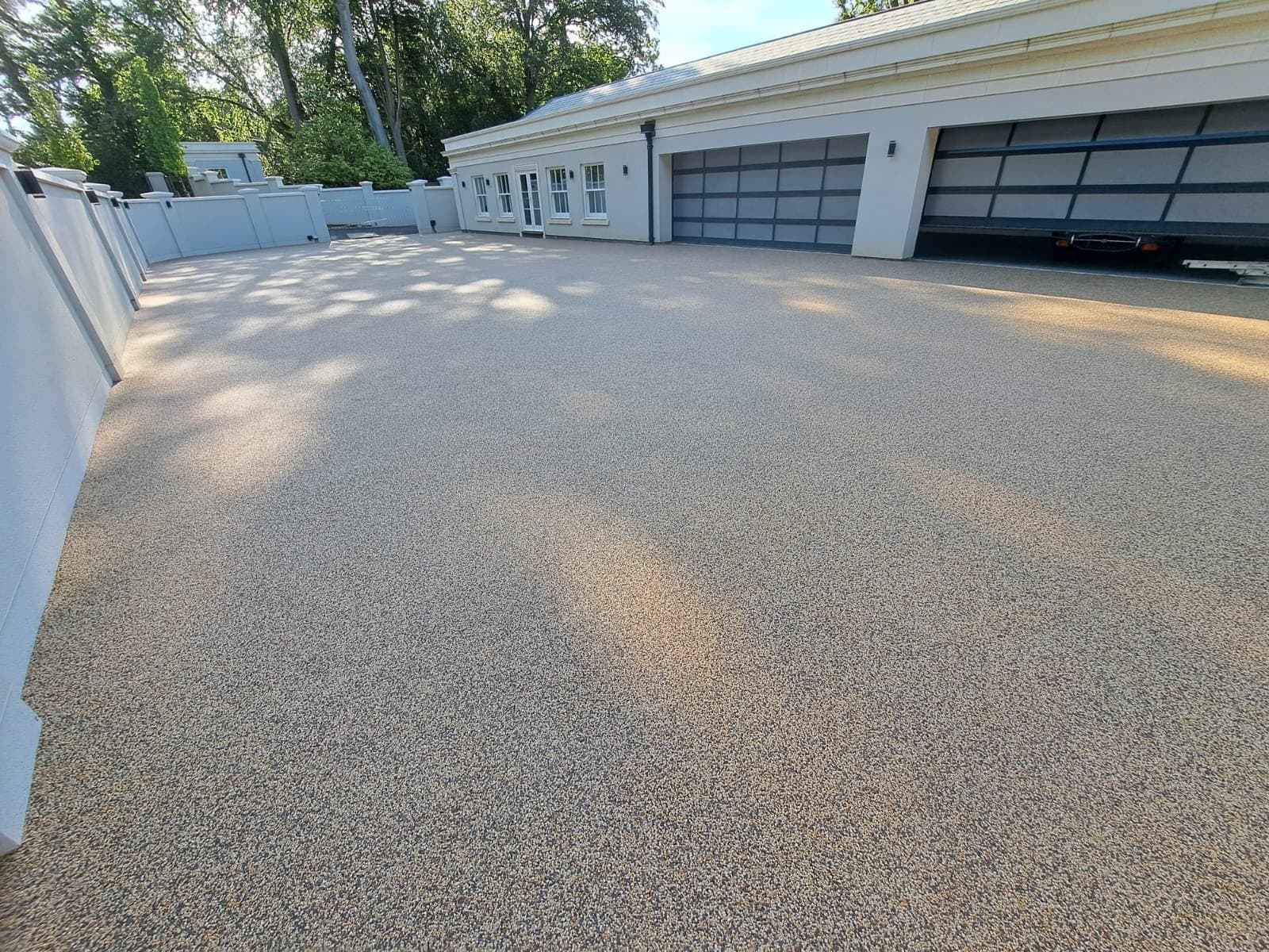 Large resin bound courtyard and garage apron