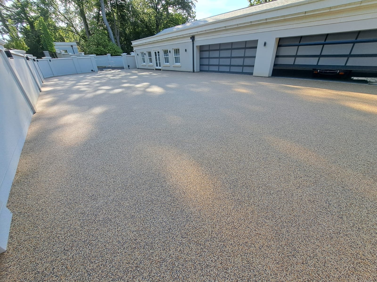 Large resin bound courtyard and garage apron